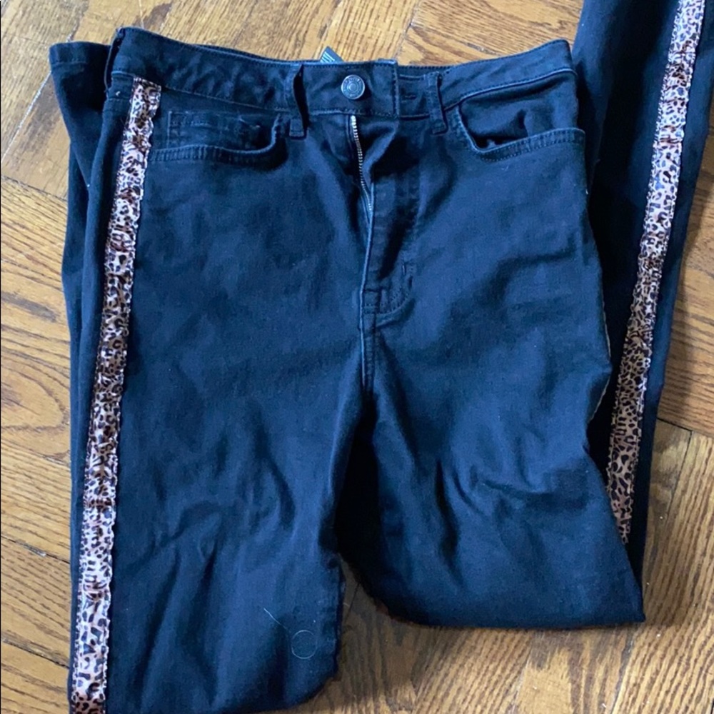 High rise black jeans